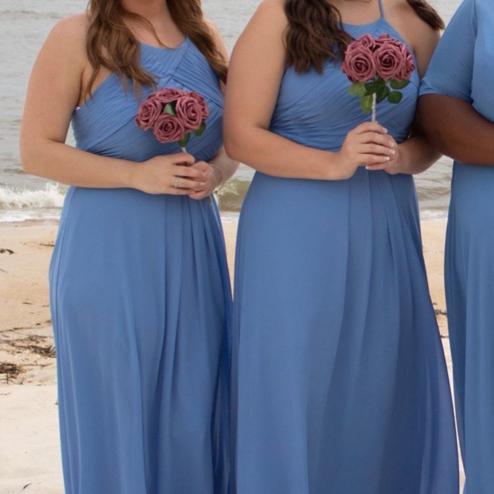 Alicepub Halter Chiffon Bridesmaid Dress